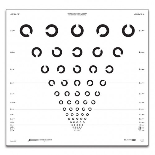 ETDRS 8 positions Landolt C chart (4 m), 4 m, scrambled version