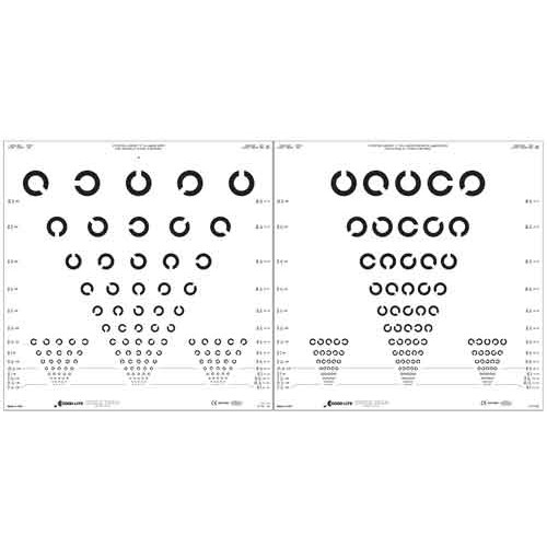 Landolt-Ring-Wandtafel, Optotypenabstand 100 % / 25 %