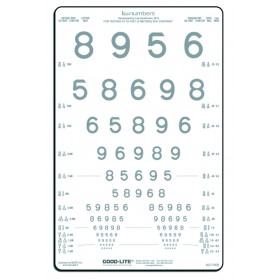 LEA NUMBERS® Low Contrast chart – 1.25 % (translucent)