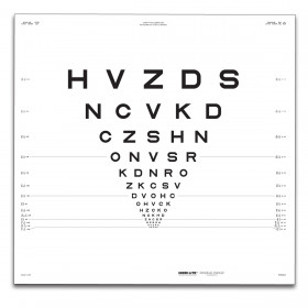 ETDRS original series (3 m) – SLOAN letters, chart "R" HVZDS