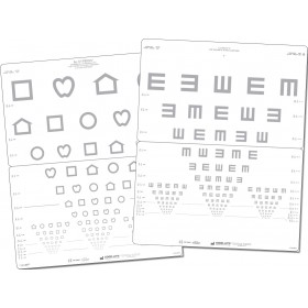 LEA SYMBOLS® / Tumbling E – Low Contrast wallchart (3 m)