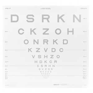 ETDRS Low contrast chart 10 %