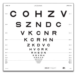 ETDRS "2000"-Tafel "1", Buchstaben 4 m