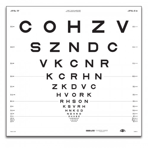 ETDRS "2000"-Tafel "1", Buchstaben 4 m