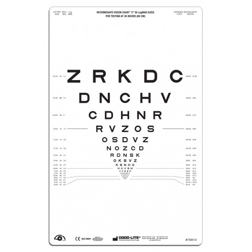 SLOAN Buchstaben-Tafel "2", lichtdurchlässig 66 cm