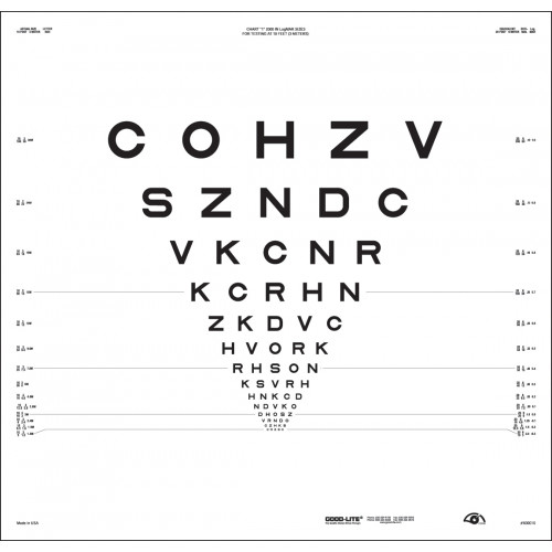 ETDRS "2000" Sloan-Buchstaben,  Tafel "1"