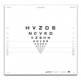 ETDRS-Originalserie 2 m – SLOAN-Buchstaben, Tafel "R" HVZDS