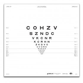 ETDRS "2000" – SLOAN-Buchstaben, Tafel "1" COHZV (2 m)