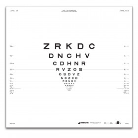 ETDRS "2000" – SLOAN-Buchstaben, Tafel "2" ZRKDC (2 m)