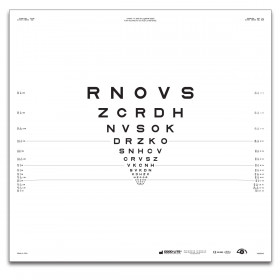 ETDRS "2000" – SLOAN-Buchstaben, Tafel "3" RNOVS (2 m)