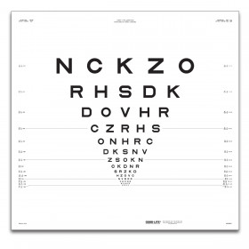 ETDRS-Originalserie (3 m) – SLOAN-Buchstaben, Tafel "1" NCKZO