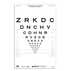 SLOAN-Buchstaben – Sehtafel Nähe, Tafel "2" (80 cm) - Intermediärdistanz, lichtdurchlässig