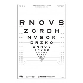 SLOAN-Buchstaben – Lichtdurchlässige Sehtafel Nähe, Tafel "3" (80 cm) - Intermediärdistanz