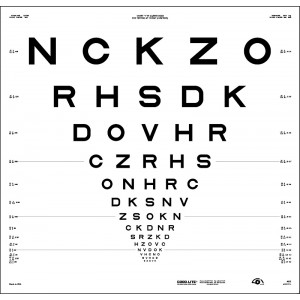 ETDRS-Originalserie 4 m – SLOAN-Buchstaben, Tafel "1" - NCKZO