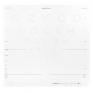 ETDRS Kontrasttafel - SLOAN Buchstaben 2.5 %, 4 m