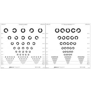 Landolt-Ring-Wandtafel, Optotypenabstand 100 % / 25 %